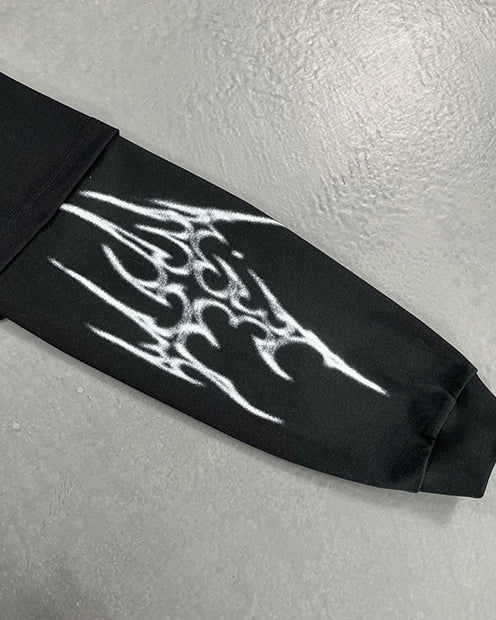 Dark Wings Unleashed · Layered Long-Sleeve Tee