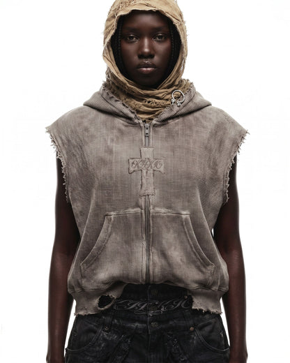 BARREN Series | Apocalyptic Pilgrimage Cross Hooded Vest