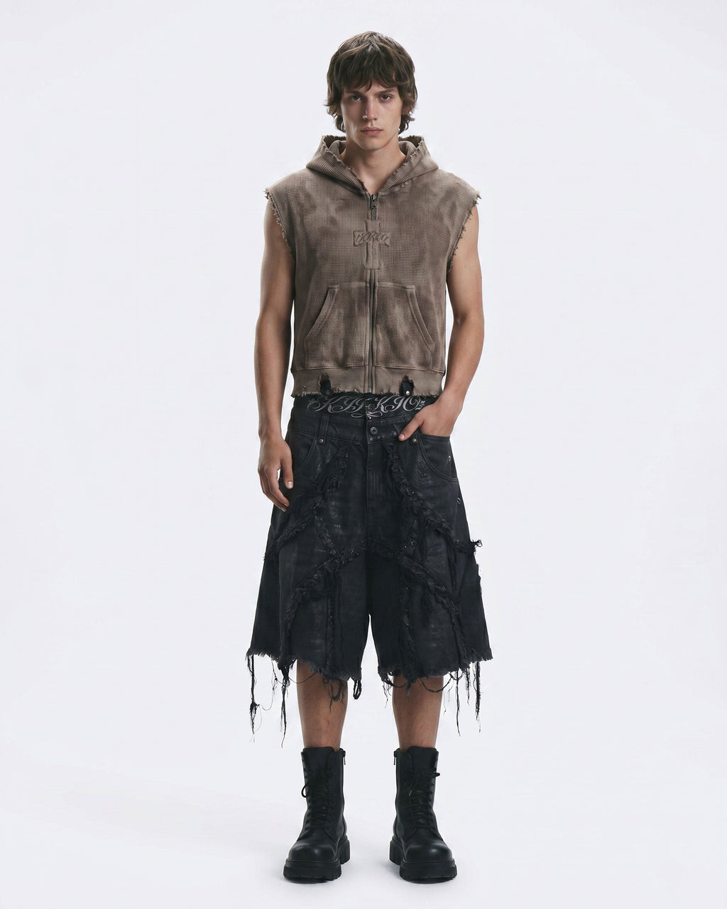 BARREN Series | Apocalyptic Pilgrimage Distressed Wide Shorts