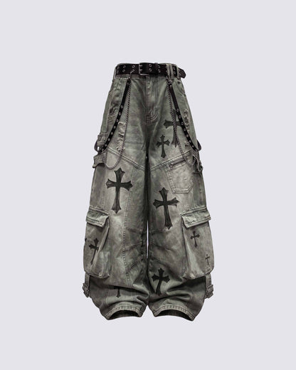 GRYFT SYMBIOTE Series | Grunge Washed Cargo Pants