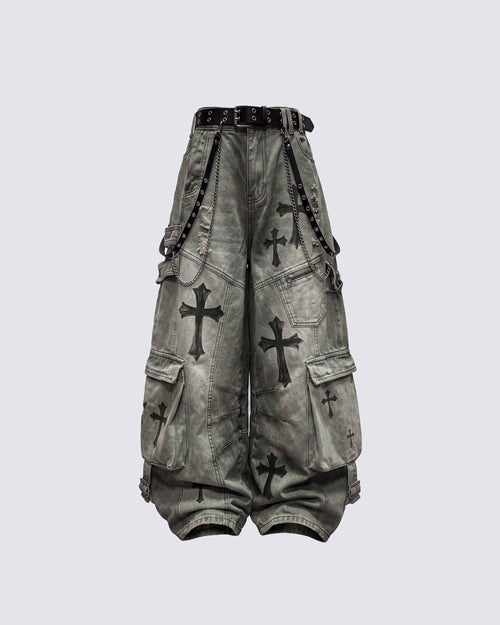 GRYFT SYMBIOTE Series | Grunge Washed Cargo Pants