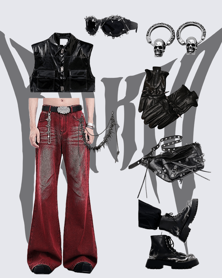 Punk Spike Layered Necklace – Gothic Arrow Pendant Chain