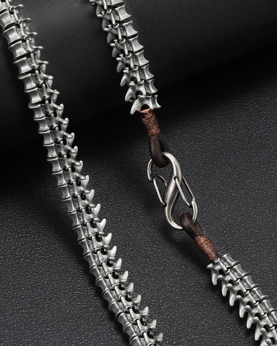 Titanium Steel Dragonbone Necklace