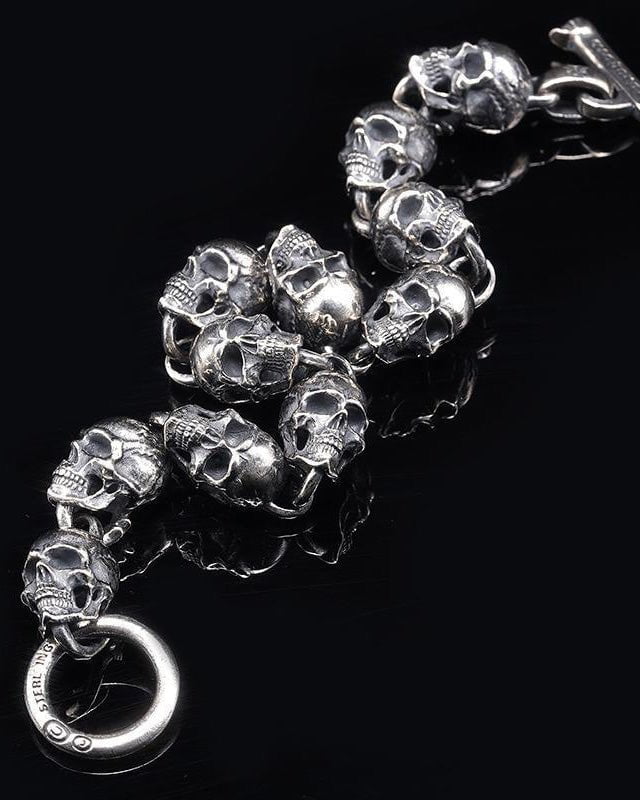 American Gothic Style Handcrafted Motorcycle Bracelet