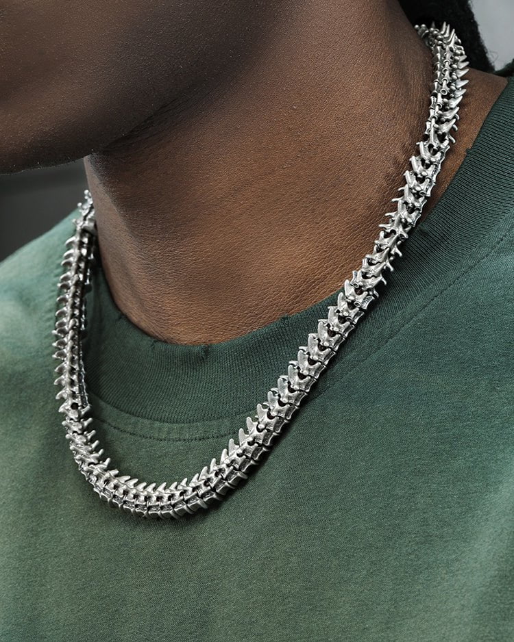 Titanium Steel Dragonbone Necklace