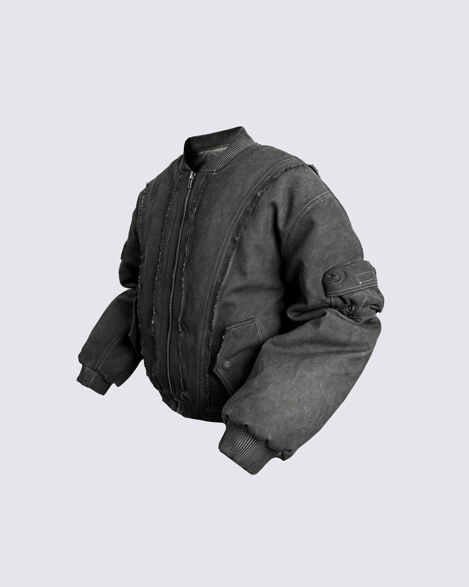 GRYFT Vintage Street Style Bomber Jacket