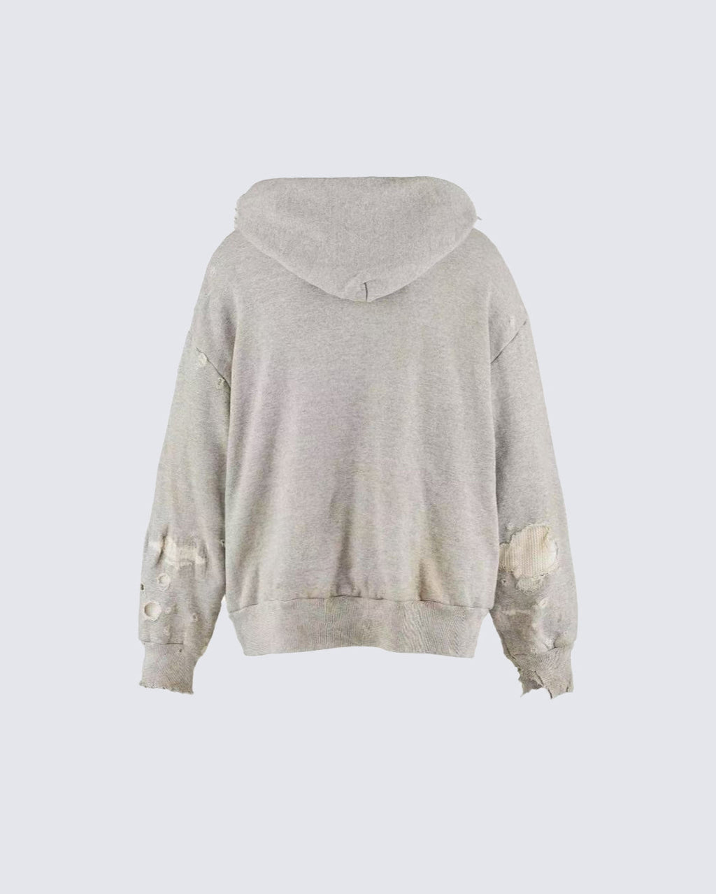 Distressed Printed Pullover Hoodie