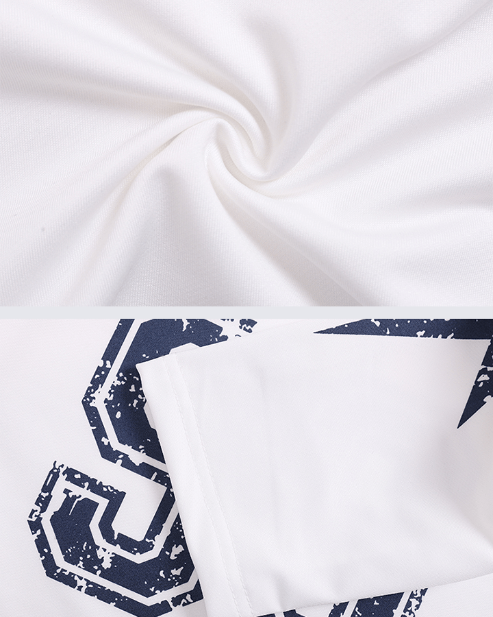 Vintage 96 Print Long Sleeve Streetwear Jersey