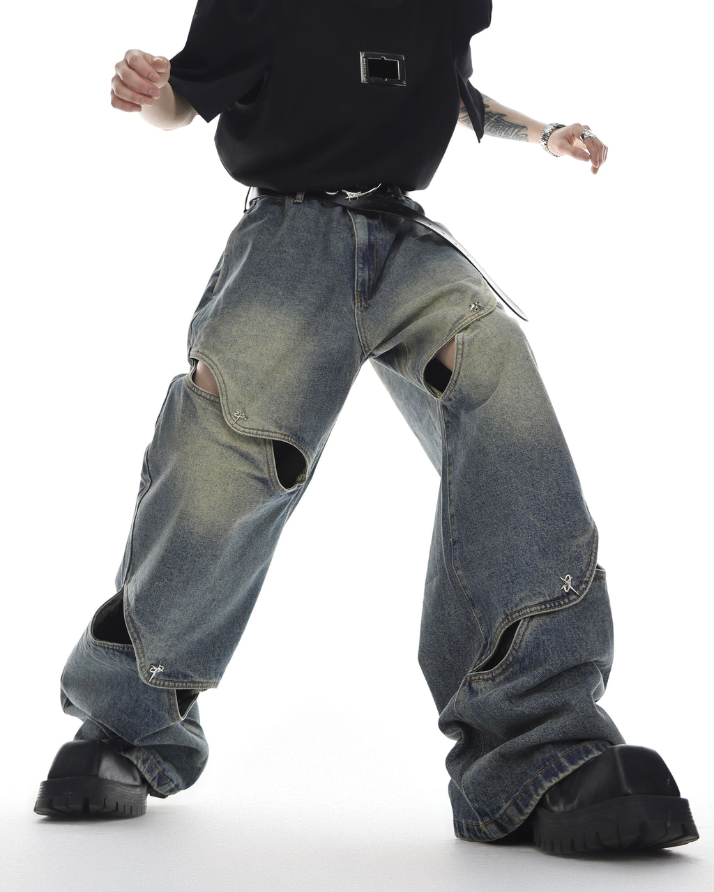 GRYFT Street Fashion Denim Pants