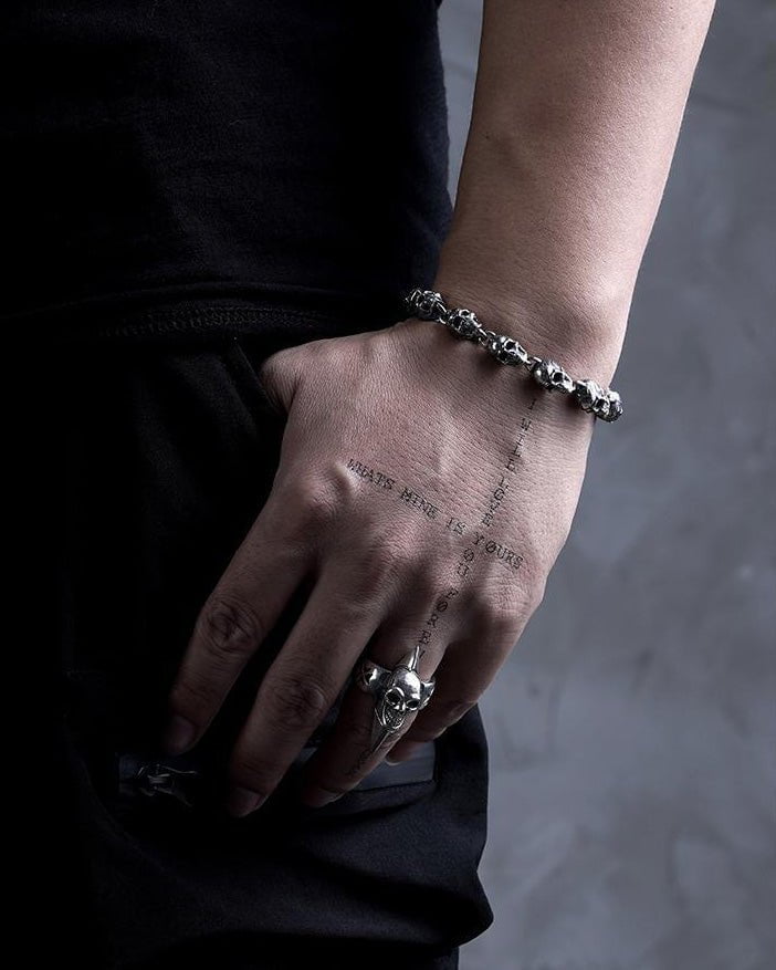 American Gothic Style Handcrafted Motorcycle Bracelet