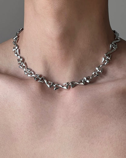 Unregular Twisted Hip-Hop Braided Necklace