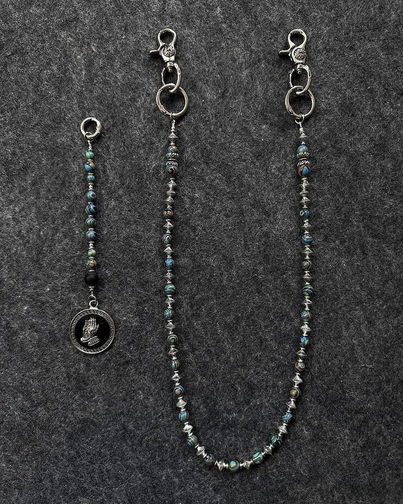 Handmade Turquoise Beaded Jean Chain