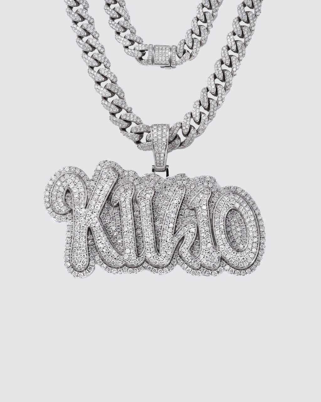 GRYFT-Full Zirconia Alloy Cuban Link Necklace