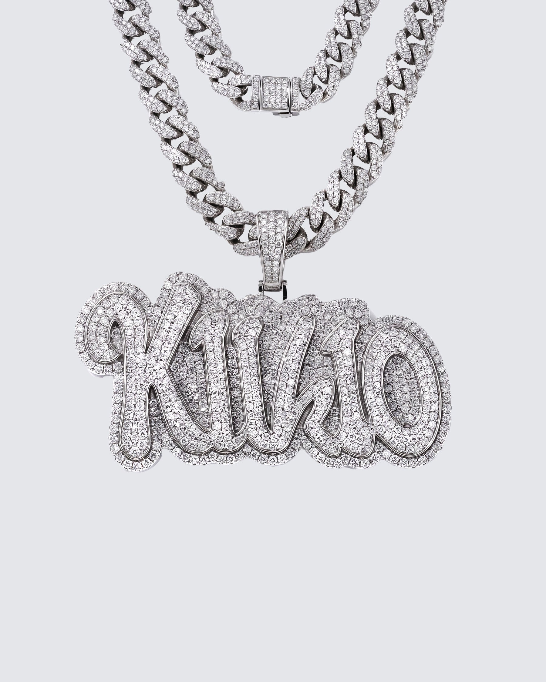 GRYFT-Full Zirconia Alloy Cuban Link Necklace