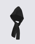 Black Knit Hooded Scarf