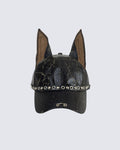 American Doberman Dog Ear Leather Duckbill Cap