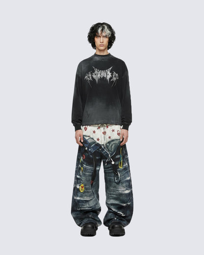GRYFT Vintage Washed Graphic Long-Sleeve Tee
