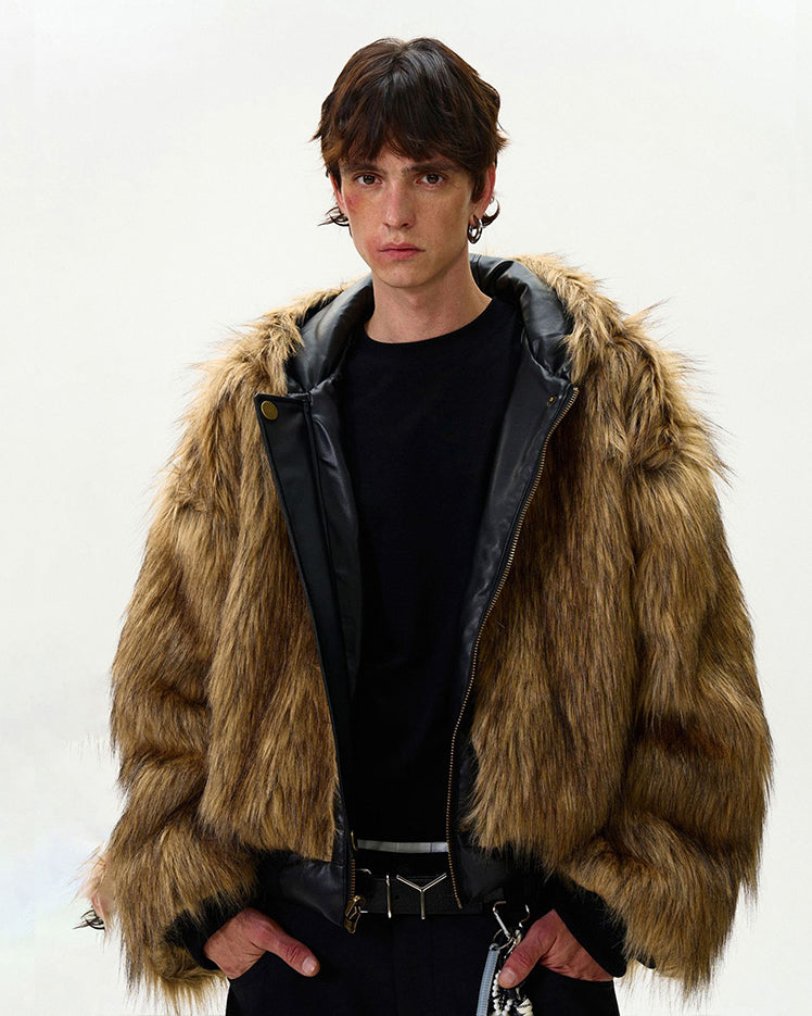 American Retro Reversible Thick Eco PU Leather Jacket