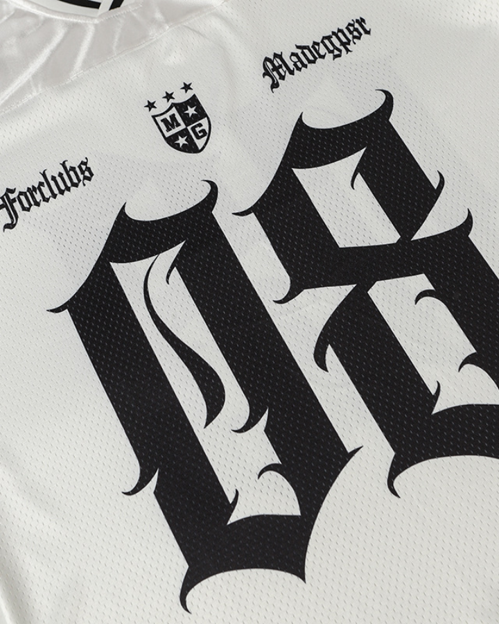 Gothic Number Mesh Jersey Tee