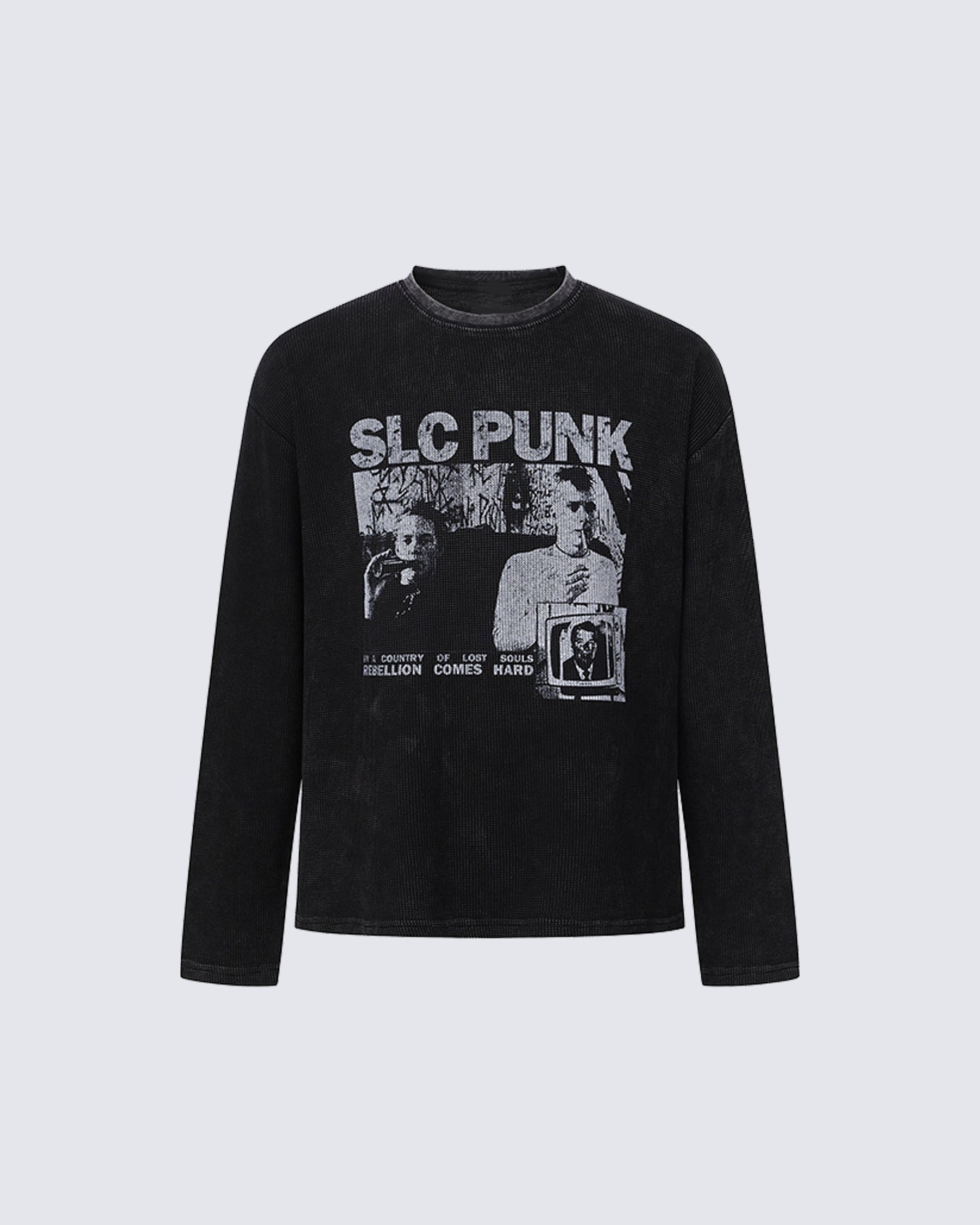 GRYFT Punk Washed Graphic Long Sleeve T-Shirt