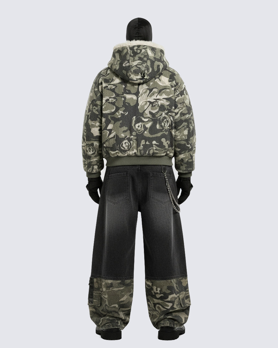 Camouflage Fleece-Lined Double-Belt Set