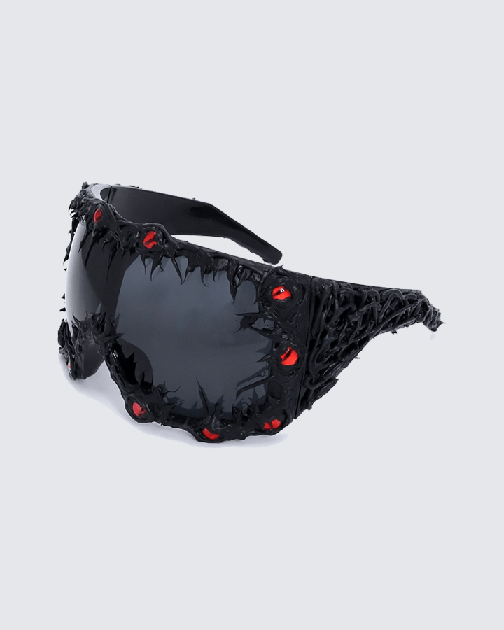 Cyberpunk Spiked Oversized Sunglasses