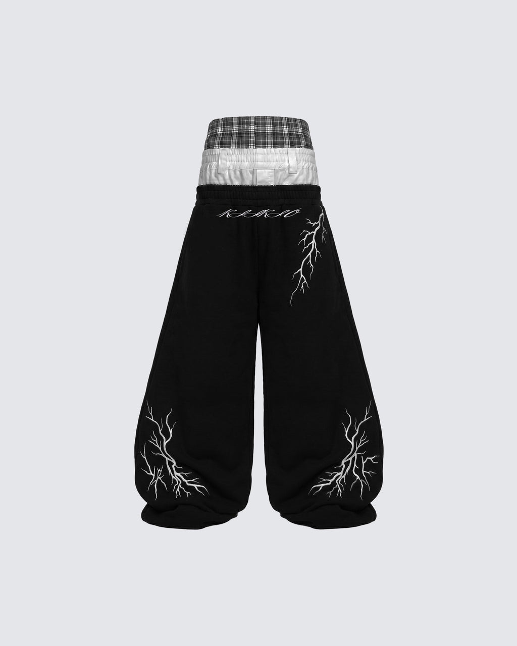 LIGHTNING Series | Layered Waist Wide-Leg Sweatpants