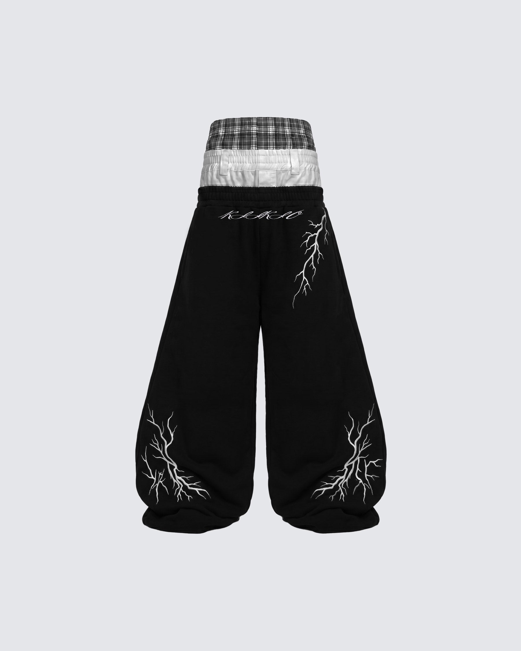 LIGHTNING Series | Layered Waist Wide-Leg Sweatpants