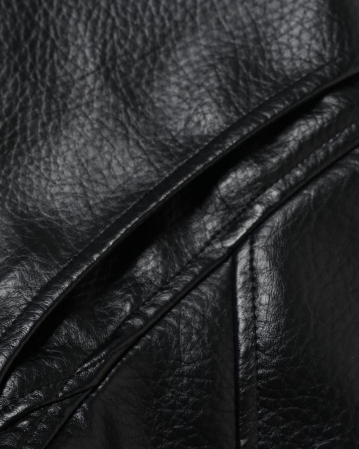 Asymmetric Zip Faux Leather Jacket