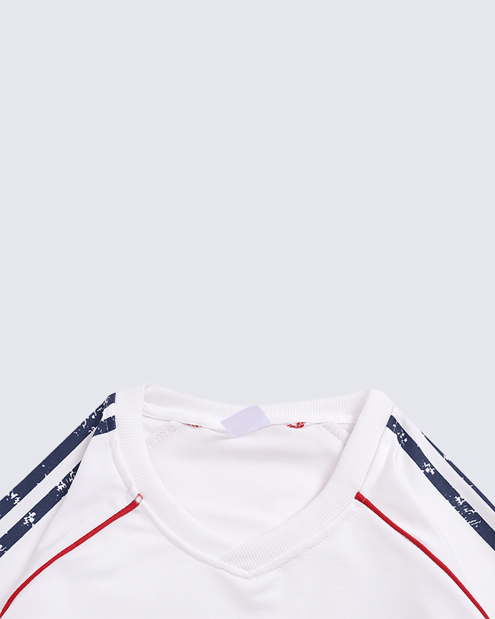 Vintage 96 Print Long Sleeve Streetwear Jersey