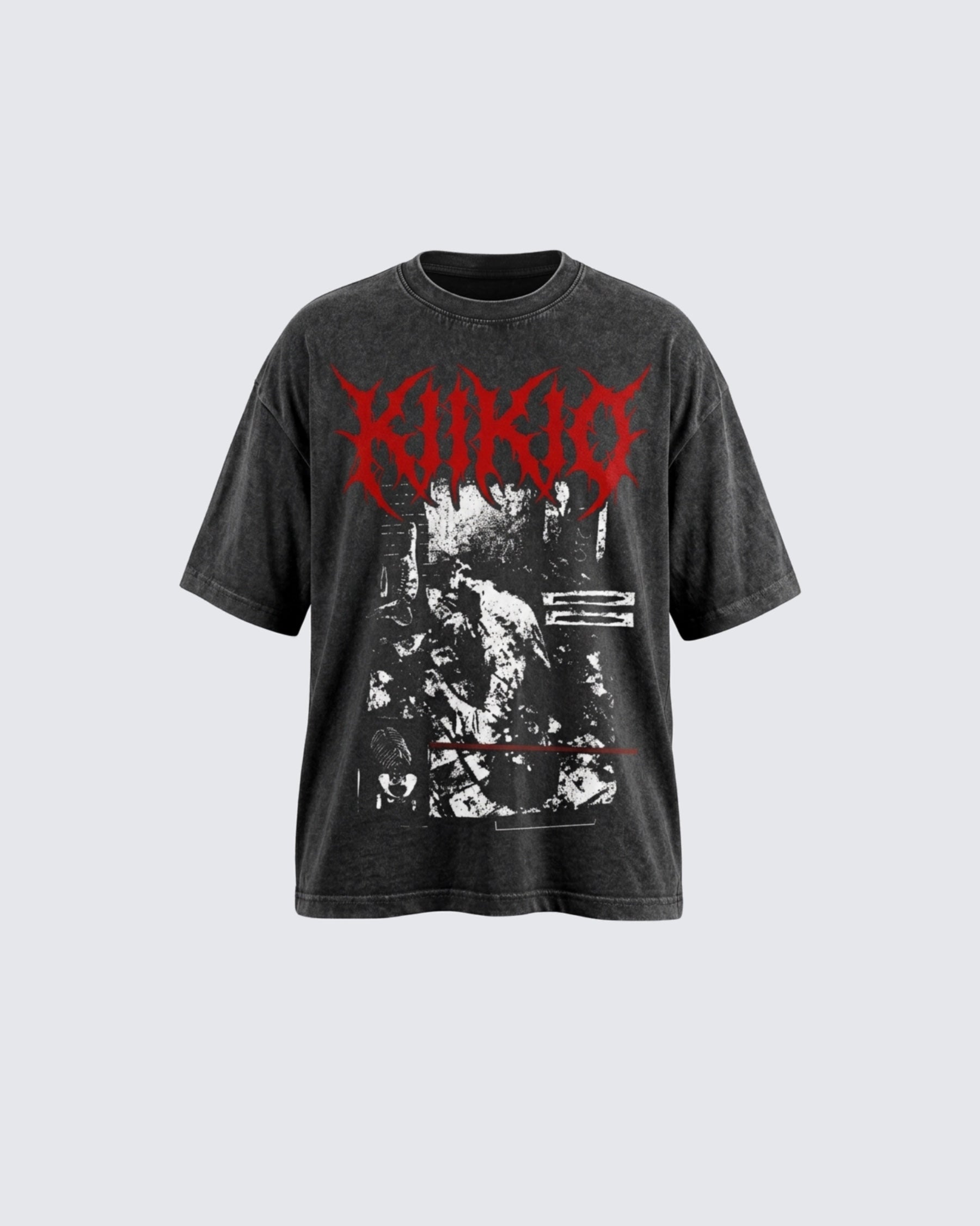 Vintage Washed Graphic Print Oversized T-Shirt