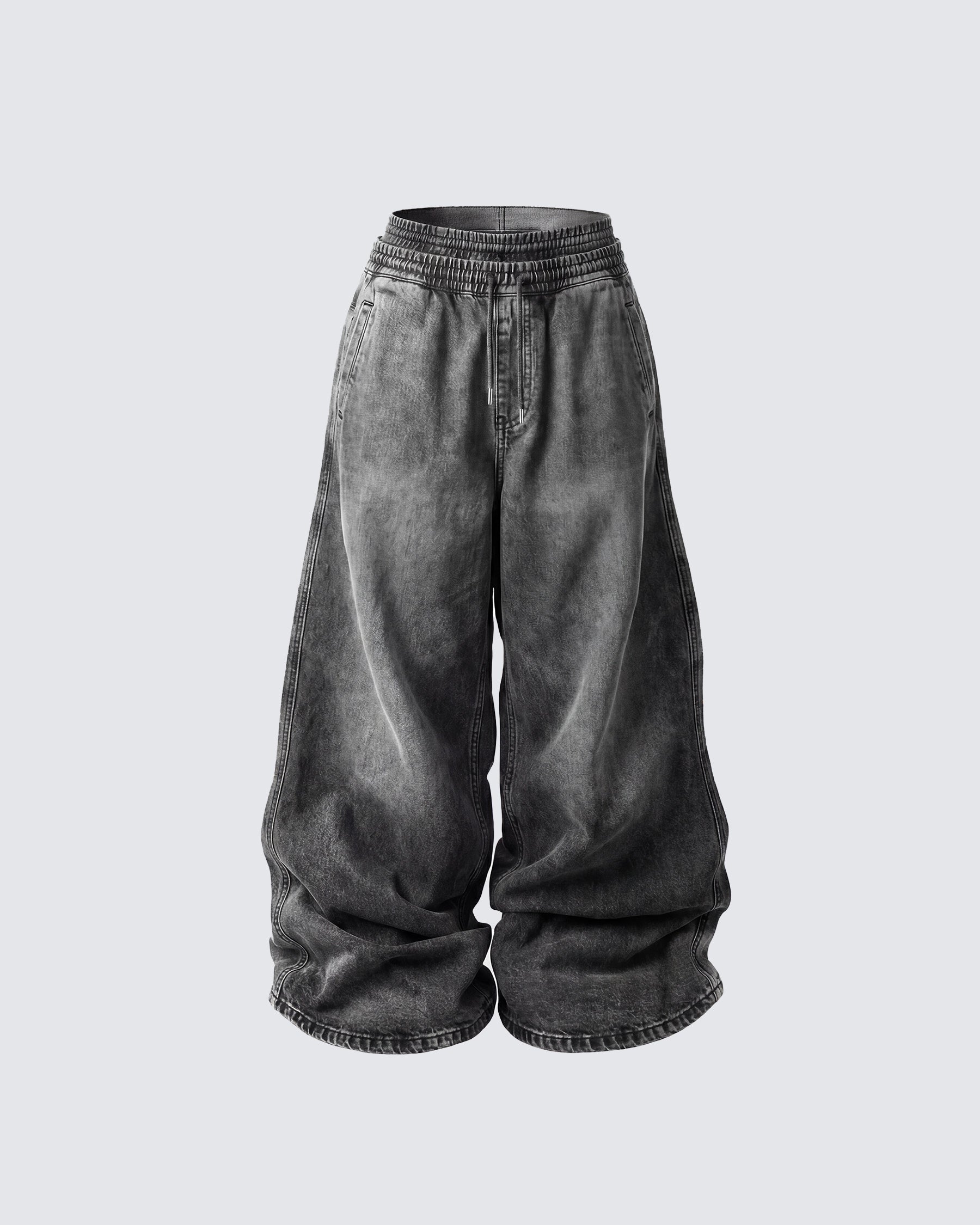 GRYFT-Double-Ended Washed Loose-Fit SweatPants