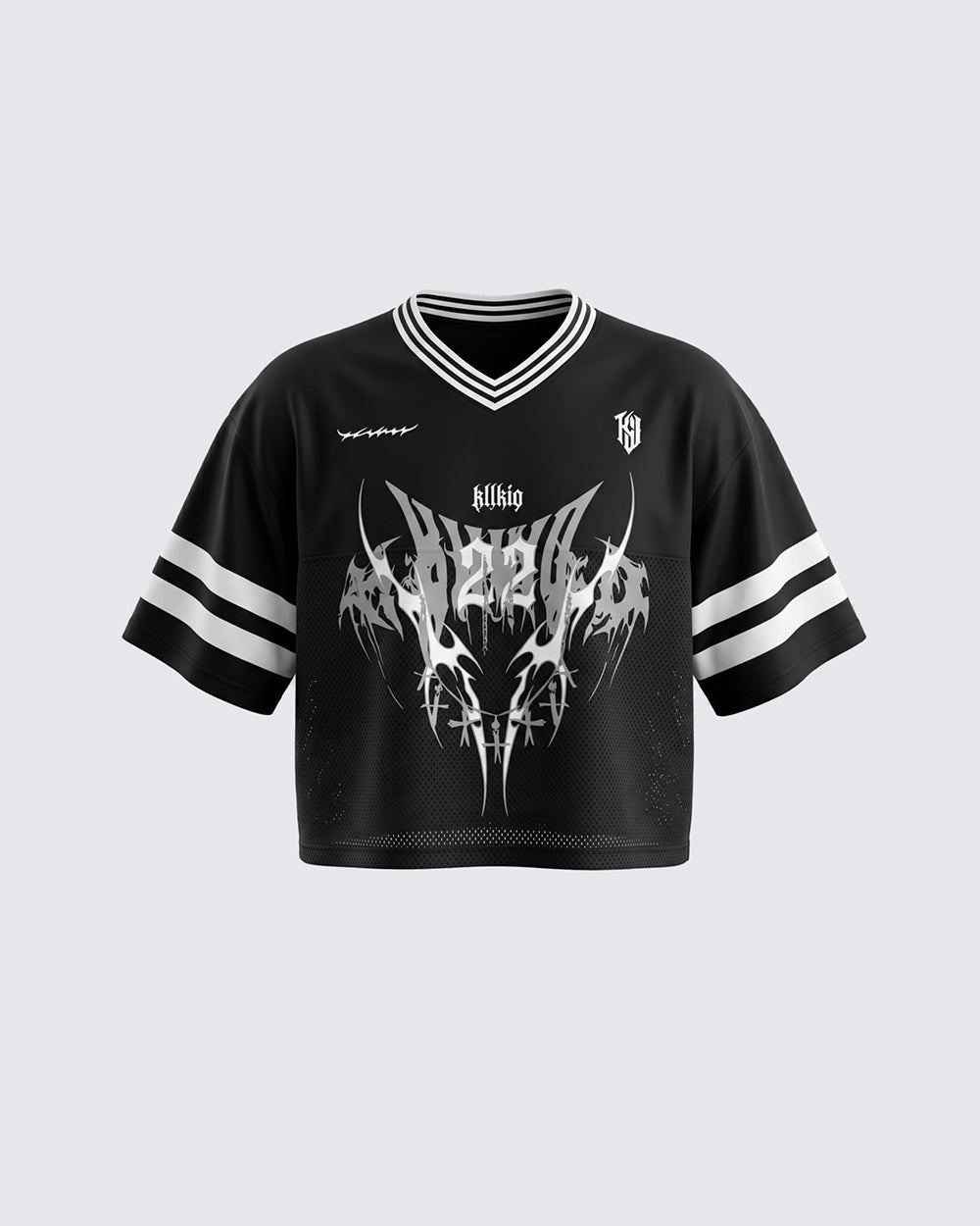 Gothic Graphic Cropped Street Jersey