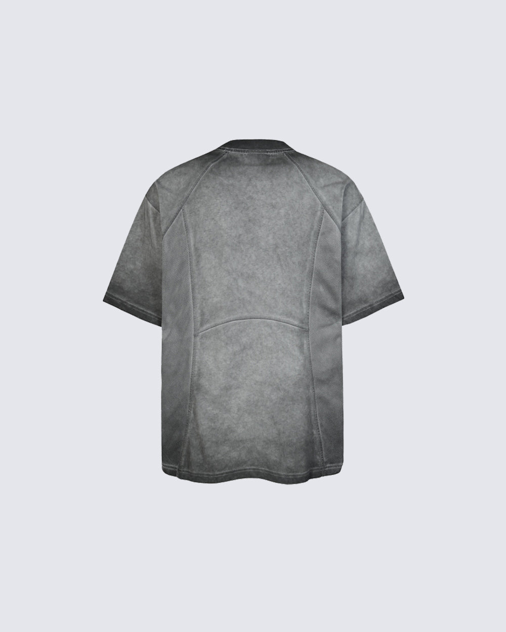 American Vintage Washed Panel Stitching Short Sleeve T-Shirt