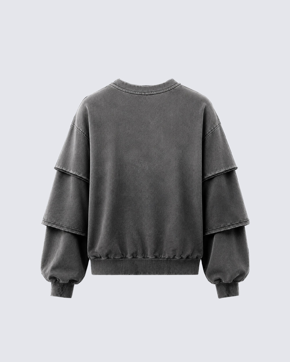 GRYFT Washed Layered Sleeve Graphic Sweatshirt