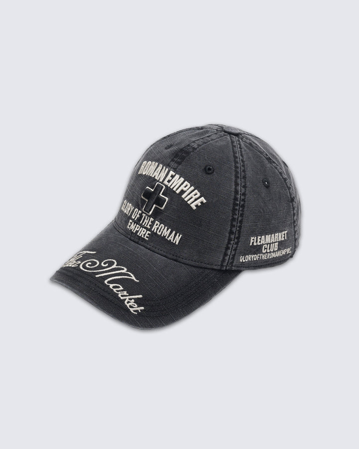 Vintage Washed Roman Letter Embroidery Baseball Cap