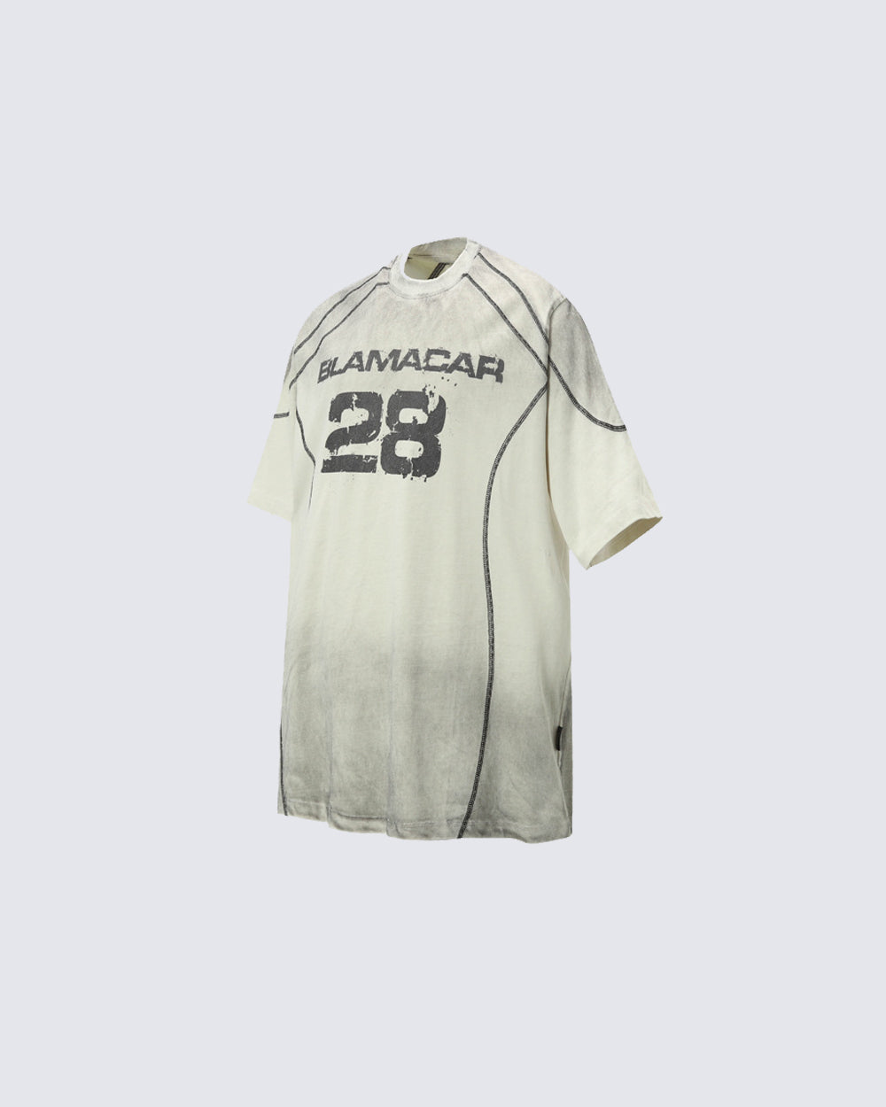 American Vintage Washed Contrast Stitch Graphic T-Shirt