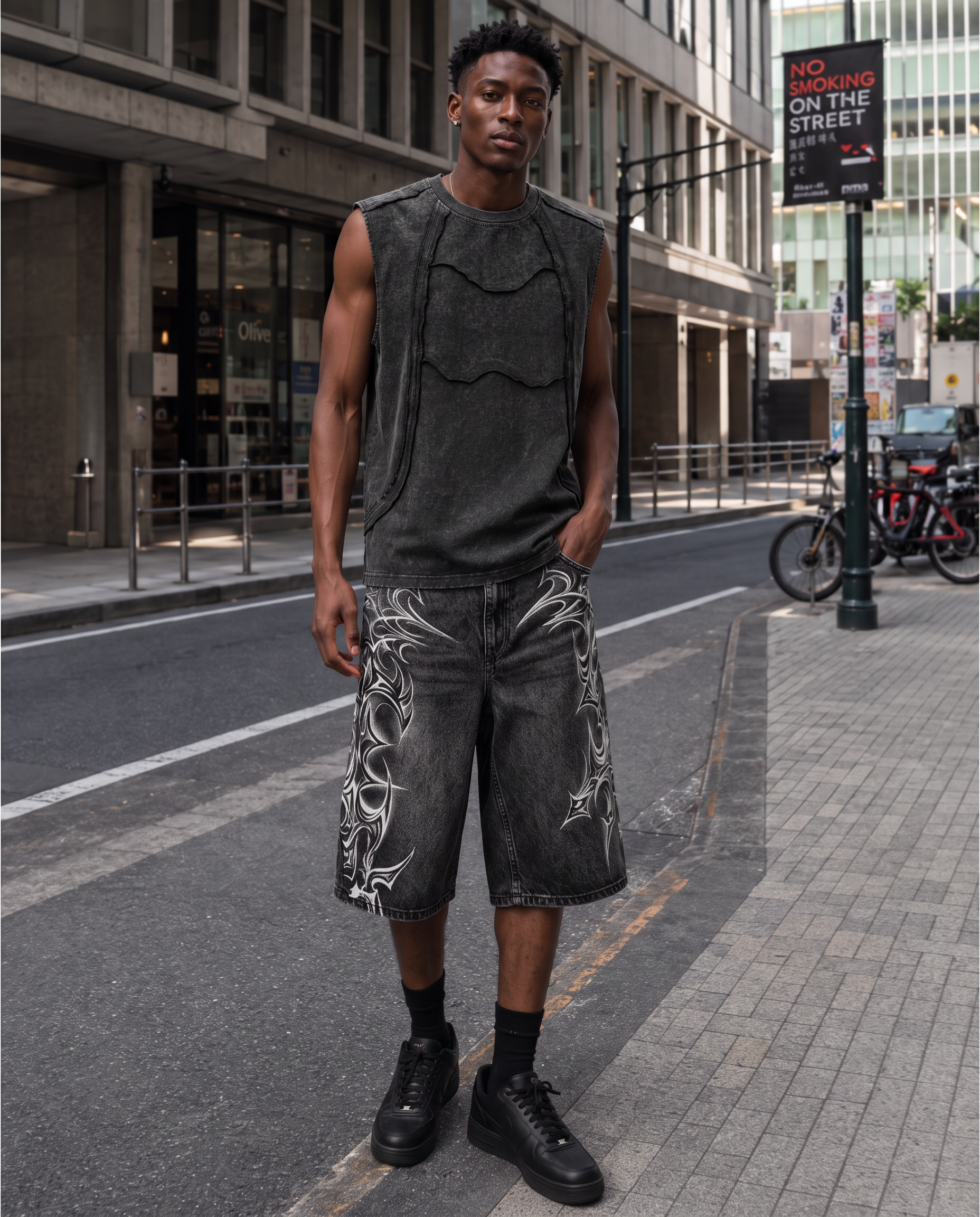 GRYFT Retro Frayed Sleeveless Vest