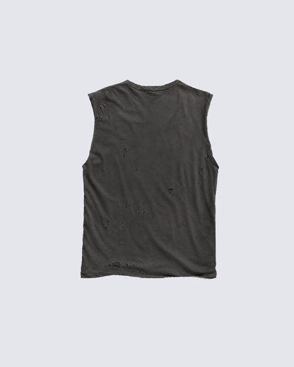 Distressed Skeletal Graphic Tank Top