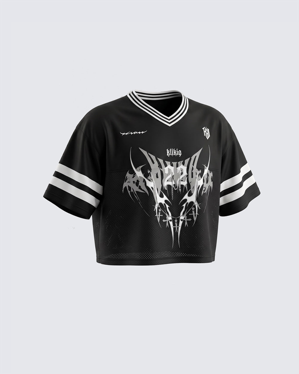 Gothic Graphic Cropped Street Jersey
