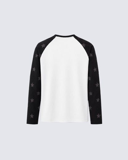 GRYFT American-Style Casual Streetwear Waffle-Knit Long-Sleeve T-Shirt