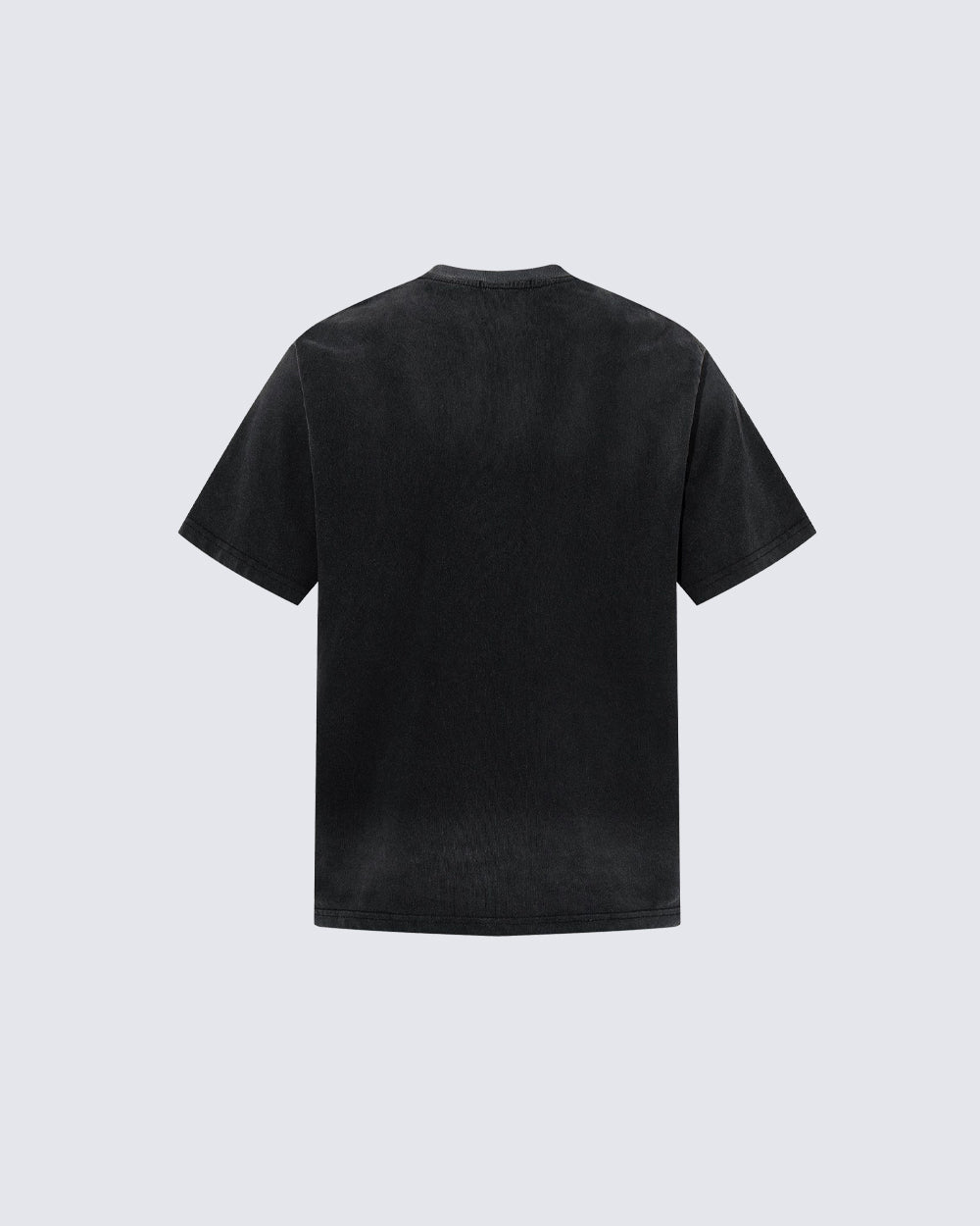 Distressed Black Graphic Print T-shirt