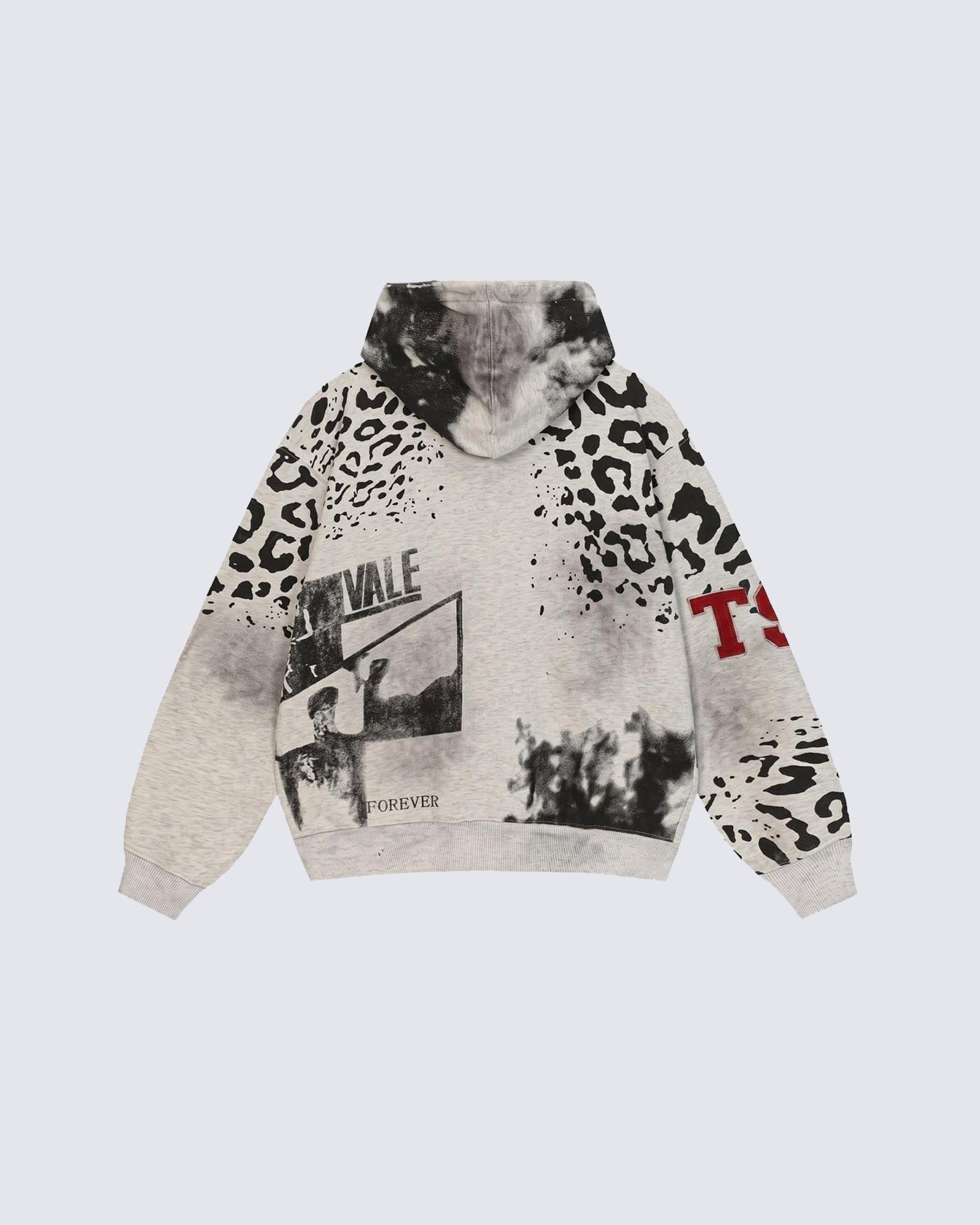 GRYFT Vintage Leopard Graphic Zip Hoodie