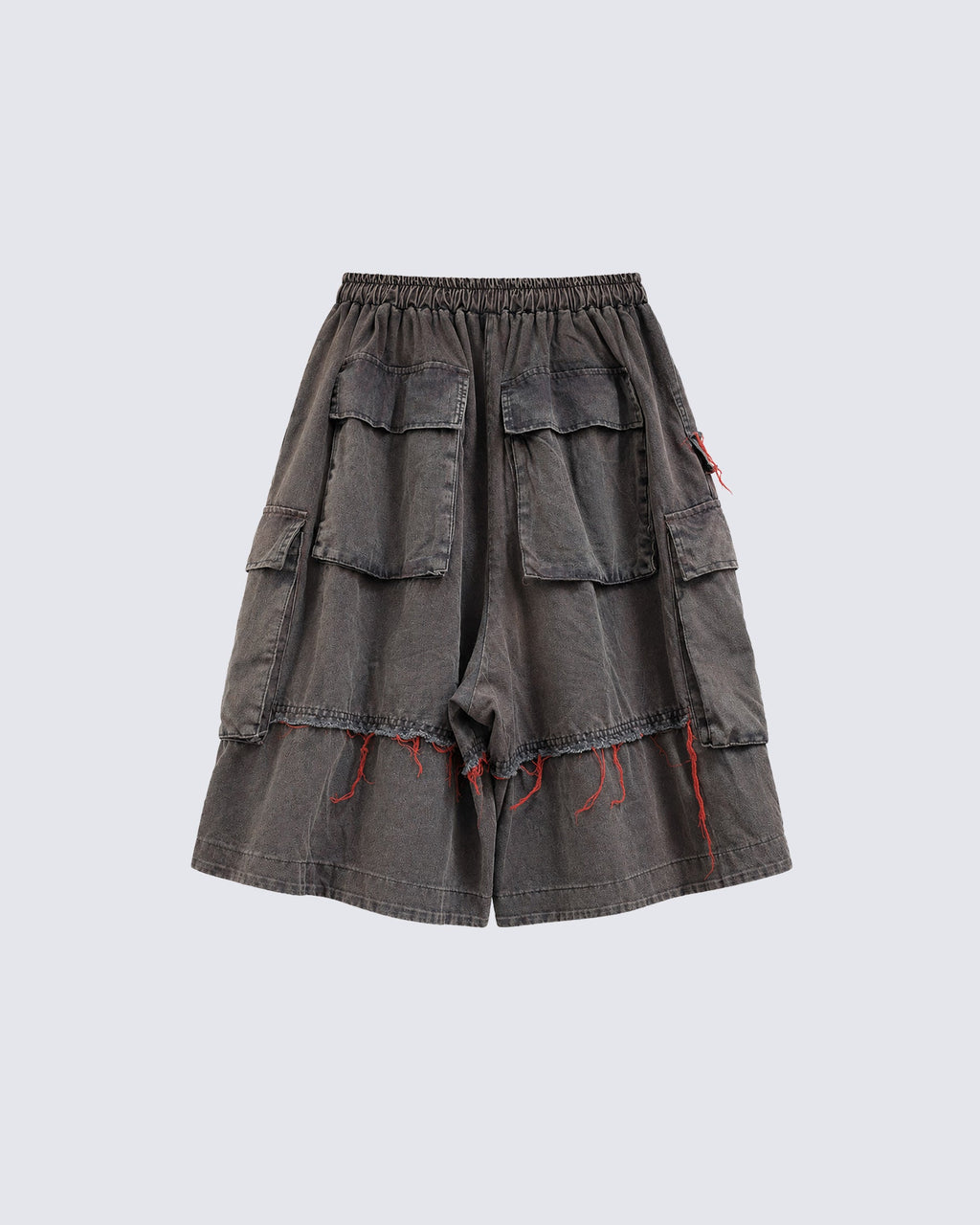American-Style Patchwork Ripped Jeans With Frayed Edges