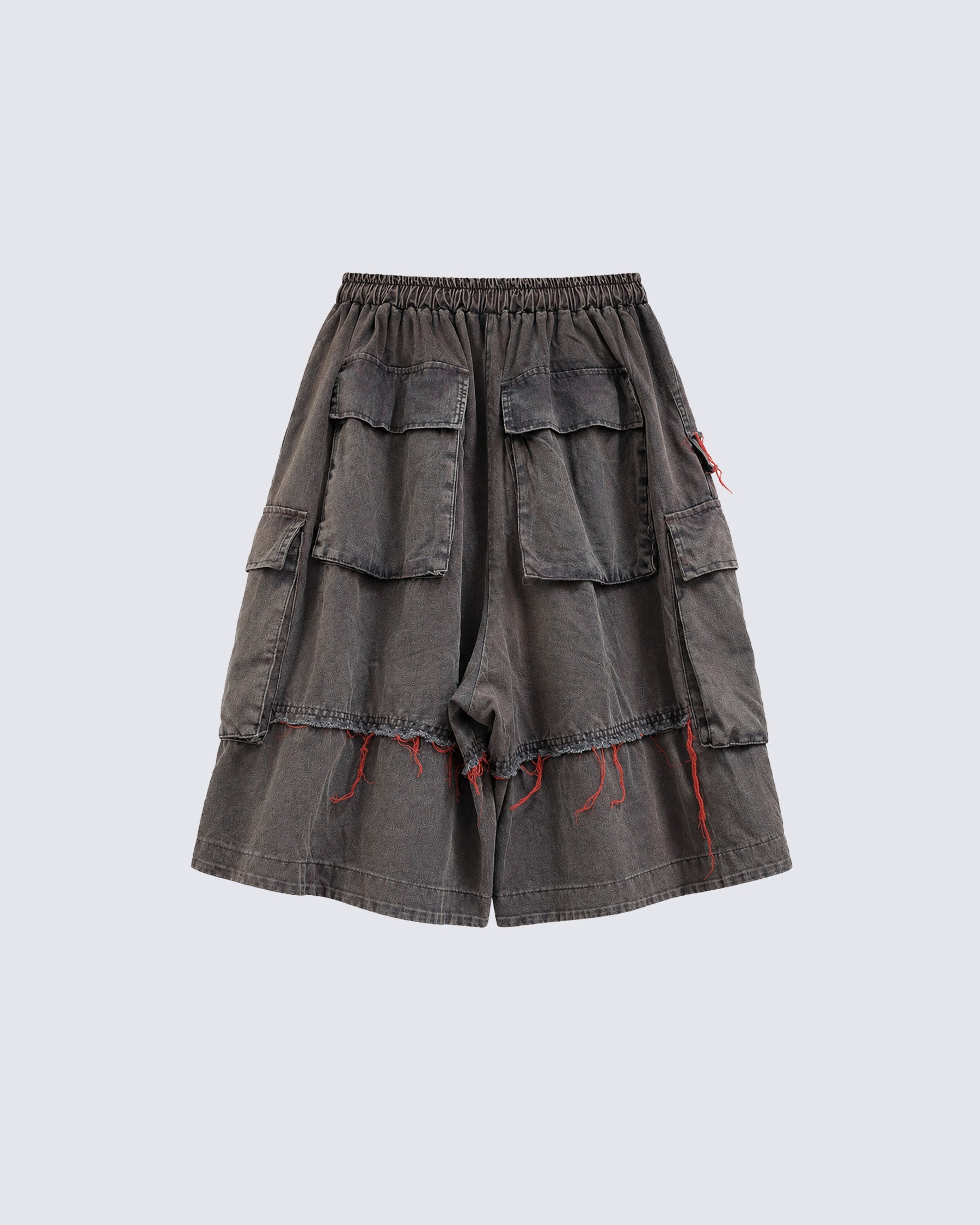 American-Style Patchwork Ripped Jeans With Frayed Edges