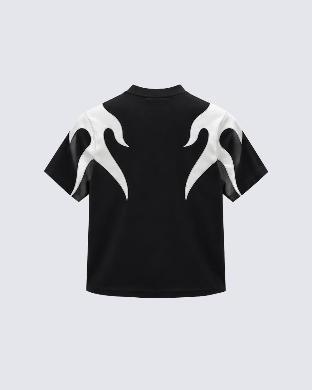 Abstract Flame Graphic Short Sleeve Top
