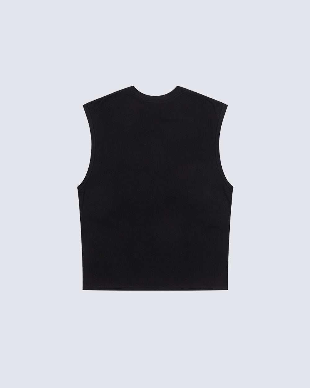 Vintage Washed Text Graphic Sleeveless Tee