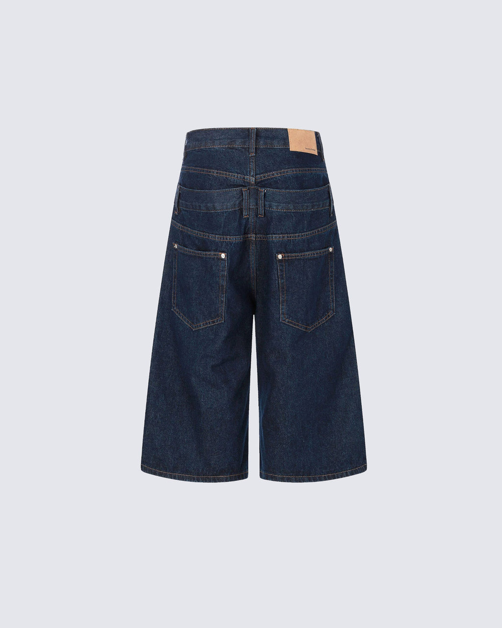 Layered Pocket Denim Shorts