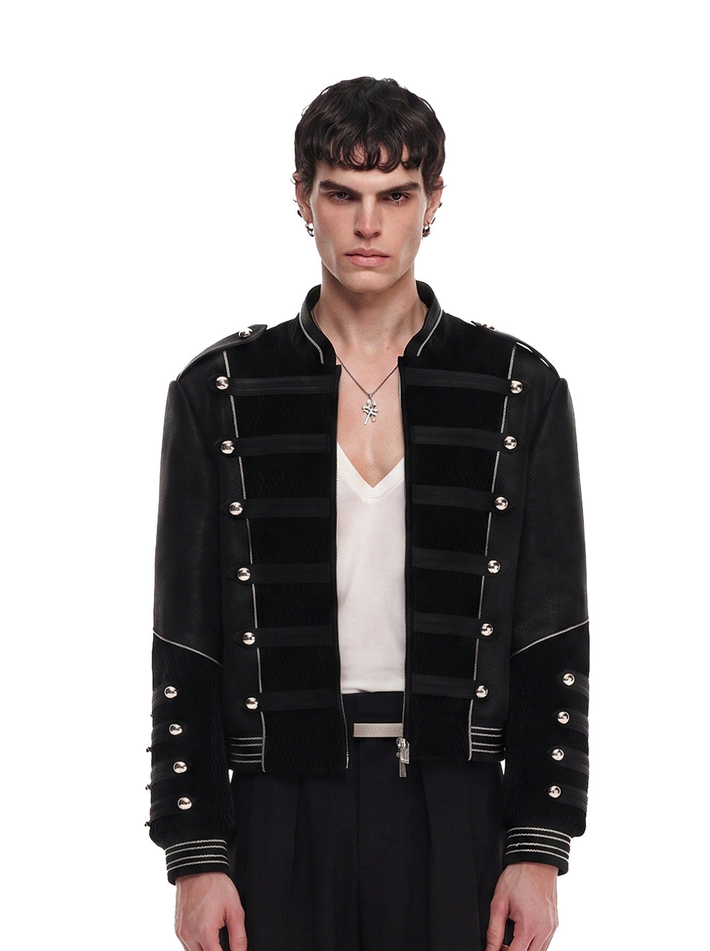 GRYFT Vintage Gothic-Style Button-Up Jacket