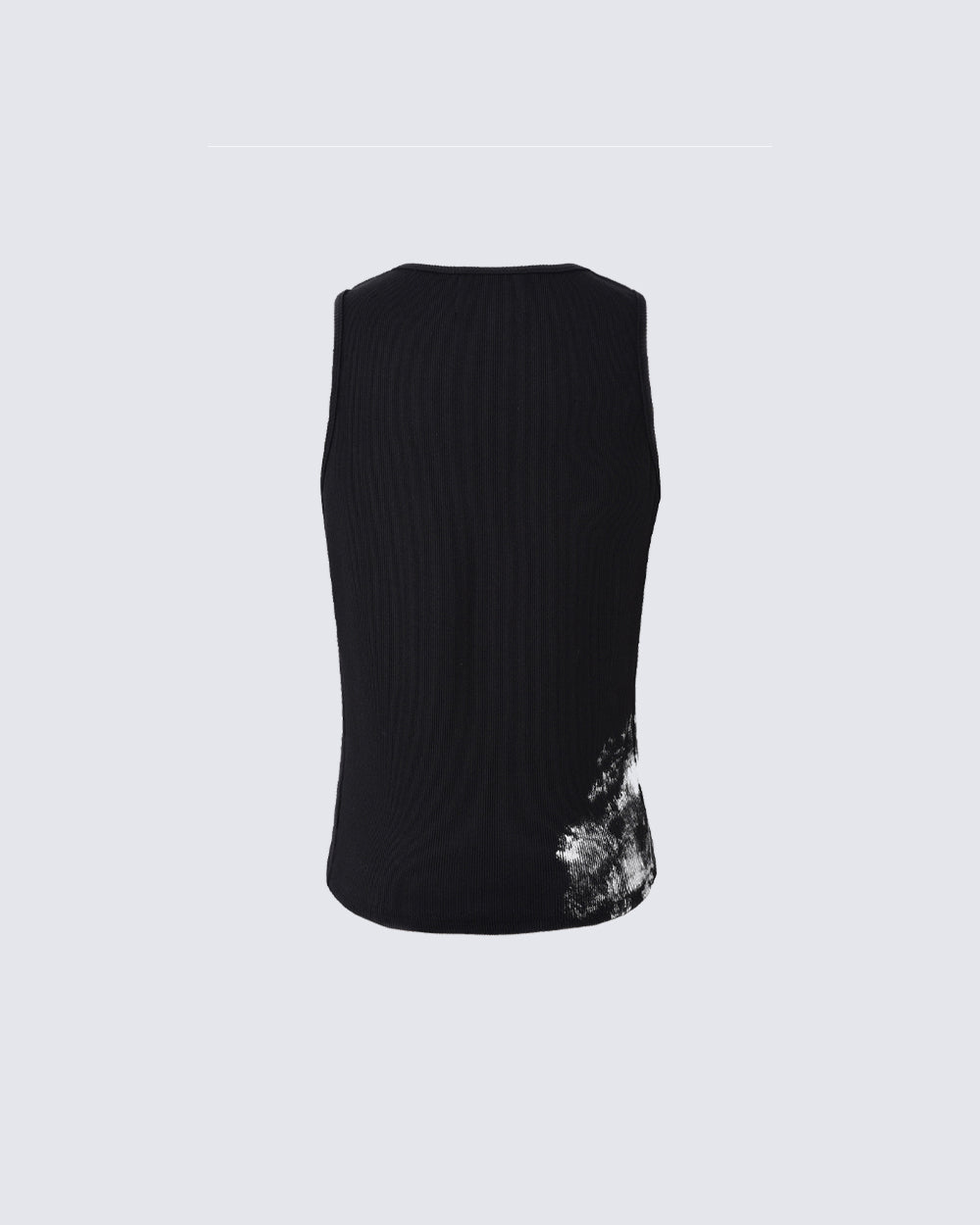 Vintage-Inspired Distressed Black Tank Top
